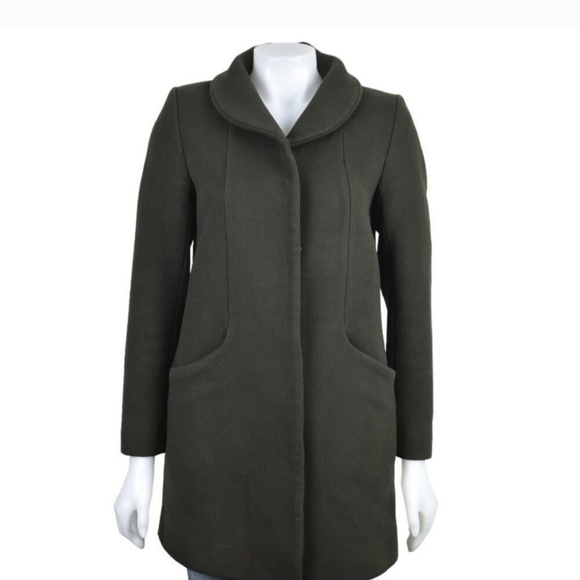 Aritzia Wilfred Cocoon Coat Jacket Wool Cashmere Green Size Small - Picture 4 of 14